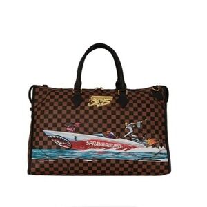 Sprayground 305 Ocean Heist Triangle Duffle🔥Checkered Gym Travel Duffel Bag